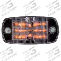 MAXXIMA Clearance Marker Light: Clearance Light, LED, Oval, Surface Mount, Amber, Hole, IP67 (MPN 3JYD8). Key specifications — Lens Color: Amber; Brand: MAXXIMA; Electrical Connection: Bullet and Ring Connector; Lighting Technology: LED; Mount Type: Hole; SAE Lens Code: P2.