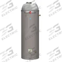 RHEEM Residential Gas Water Heater: Natural Gas, Low NOx, 50 gal, 40,000 BTU, 67.88 in Ht (MPN PROG50-40N RH67 PDV). Key specifications — Display Sell UOM: EA; Market: Residential; Standards: US CSA (Star); Sub-brand: gas water heater; Brand: RHEEM; Low NOx: Yes; Water Connection Location: Side; Fuel Type: Natural Gas.