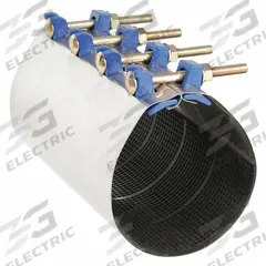 SMITH-BLAIR Repair Clamp: For 3 in Pipe, 12 in Overall Lg, 304 Stainless Steel (MPN 24500035012000). Key specifications — Brand: SMITH-BLAIR; Bolt Material: Steel; Maximum Operating Pressure: 150 psi; Maximum Vacuum Pressure: 10 psi; Gasket Material: Nitrile Rubber.