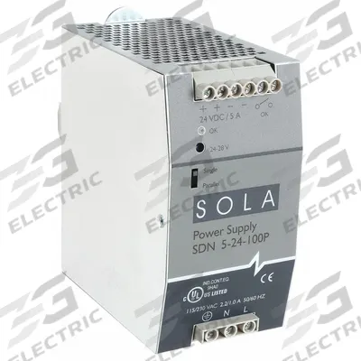 SOLAHD DC Power Supply: DIN Rail, 120 W Output Power - Rated, 5 A Current - Output - DIN Rail Mount DC Power Supplies
