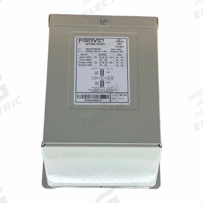 POWERVOLT Enclosed Industrial Control Transformer: 600V AC, 120 or 240V, Wall, 1.5 kVA - Encapsulated Core Control Transformers