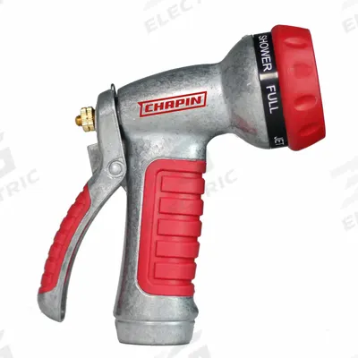 APPROVED VENDOR Garden Hose Nozzle: Adj Stream, Rear Trigger, 7 No. Spray Patterns - Pistol-Grip Nozzles