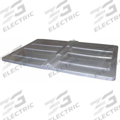 APPROVED VENDOR Hinged Truck Lid: 81 in L 56 in W 3 in H, Fits 81 cu ft, 3 cu yd, Gray - Hinged Lids for Tilt & Cube Trucks