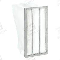 GRAINGER Pocket Air Filter: 24 in x 12 in x 14 in, MERV 8, White, Synthetic, 3 Pockets (MPN 6B679). Key specifications — attr1286329: EA; attr1286352: GRAINGER; attr1286334: Synthetic; attr1286332: MERV 8.