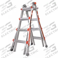 LITTLE GIANT Combination Ladder: 6 Configurations, Aluminum, 375 lb Load Capacity, 40 lb Wt (MPN 10402). Key specifications — Brand: LITTLE GIANT; Included Features: Trestle Brackets.