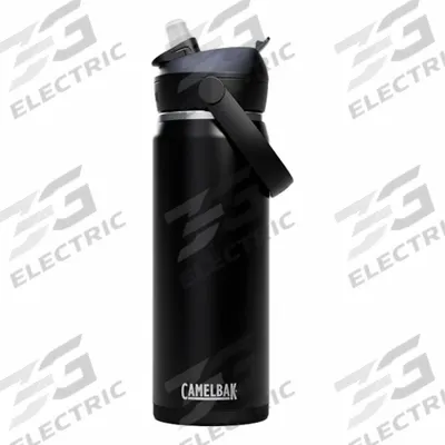 CAMELBAK Bottle: 20 oz Capacity, Black, Stainless Steel, Not BPA-Free, 11 in Overall Ht - Insulated Stainless Steel Water Bottles