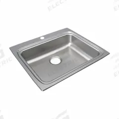 JUST MANUFACTURING Bowl Drop-In Sink: 25 in Overall Lg, 22 in Overall Wd, 6 1/2 in Bowl Dp, 1 Bowls (MPN SLFADA2225A652-J). Key specifications — Brand: JUST MANUFACTURING; Color Family: Silver/Gray.