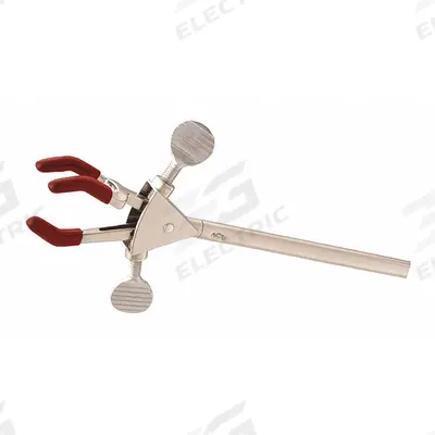 OHAUS Single Adjust Clamp: Dual Adjust Clamp, Zinc, 16 in Overall Lg, 3 Prongs - Lab Clamps