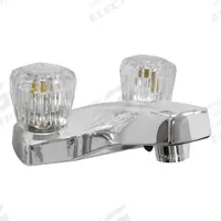 DOMINION FAUCETS Low Arc Bathroom Faucet: Silver, Cast Brass, Chrome Finish, 1.2 gpm Flow Rate, Arc (MPN 77-1005). Key specifications — Includes: Washerless Cartridges; Brand: DOMINION FAUCETS; Series: Silver.