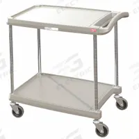 Laboratory Utility Cart: 40 1/4 in Overall Lg, 27 3/4 in Overall Wd, 36 7/8 in Overall Ht, Polymer (MPN GRMY2636-25G). Key specifications — Brand: INSTOCK; Product Type: Lab Cart; Includes: (2) Shelves; Cart Material: Polymer.