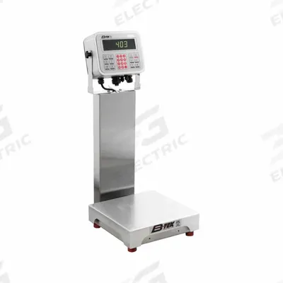 B-TEK Food Scale: 10 in Weighing Surface Dp, 10 in Weighing Surface Wd, 26 in Overall Ht - Food Scales