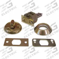 KABA ILCO Deadbolt Lock: Cylindrical, Core Not Included, 1 3/8 in Door Thick - Max, Brass (MPN 45-1-3-04-03-0). Key specifications — ADA Compliant: Yes; Brand: KABA ILCO; Cylinder Core Type: Conventional Core Cylinder; Finish: Bright Brass-Plated, Clear Coated; Keyway Type: None; Visual Indicator Message: No Message; Includes Core: Core Not Included; Ligature Resistance: Not Ligature-Resistant.