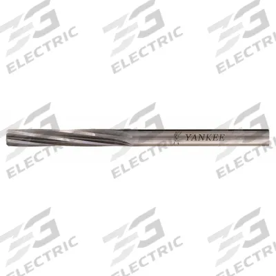 YANKEE Chucking Reamer: 0.191 in Dia, #11, Spiral Flute - Spiral-Flute High-Speed Steel Chucking Reamers