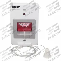 CREST HEALTHCARE SUPPLY Pullcord Station: 2 3/4 in Overall Wd, 24V DC, 5702. Key specifications — Standards: FDA Listed; Manufacturer Part Number: 5702; Color: White; Voltage: 24V DC; Brand: CREST HEALTHCARE SUPPLY; Call Station Type: Pullcord Station; Part Type: Station Replacements; Station Type: Pullcord Station.