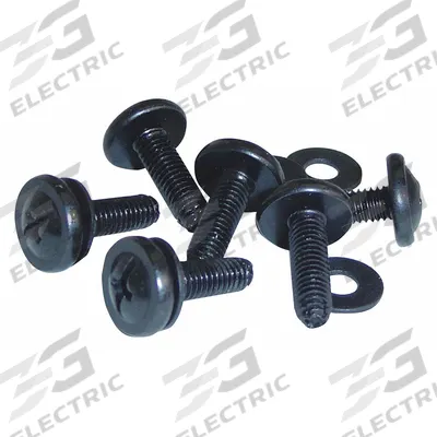 VIDEO MOUNT PRODUCTS Rack Screws: #10-32 Thread Size, Black, Steel - Screws & Cage Nuts for Racks & Enclosures