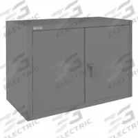 DURHAM MFG Storage Cabinet: 48 1/4 in x 24 1/4 in x 36 in, Swing Handle & Padlockeable, Frame, Gray (MPN HDC-244836-2S95). Key specifications — attr62713: Recessed; attr62698: Gray; attr62736: Welded; attr87895: Frame; attr62693: Assembled; attr62737: Stationary; attr62694: Adjustable; attr62695: Powder Coated.