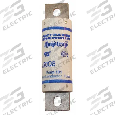 MERSEN Semiconductor Fuse: A70Q Series, Fast-Acting, 200 A, 700 V AC - Fast-Acting Bolt-On Fuses
