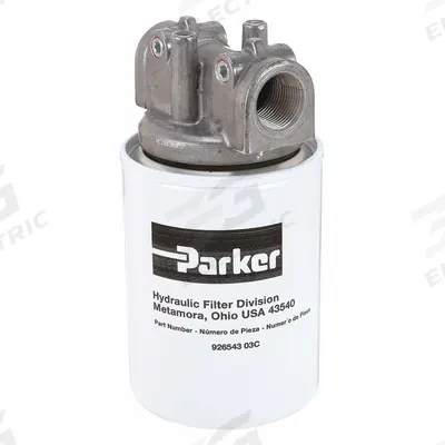 Parker Hydraulic Spin-on Filter: 20 gpm Max. Flow, 150 psi Max. Pressure - Single Head Return Line Hydraulic Filters