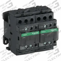 SCHNEIDER IEC Magnetic Contactor: Reversing, 3 Poles, 3NO Contacts, 25 A, 24V AC Coil (MPN LC2D25B7V). Key specifications — Brand: SCHNEIDER; Integrated Surge Suppression: No.