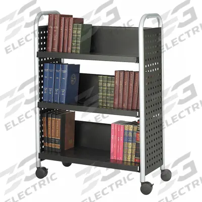 SAFCO Book Cart: 44 1/4 in Overall Ht, 33 in Overall Wd, 14 1/4 in Overall Dp - Book Trucks