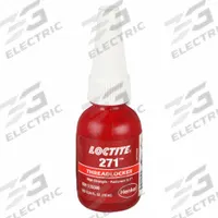LOCTITE High-Strength Threadlocker: 271, Red, Oil Tolerant, 0.34 fl oz, Bottle, 1 EA (MPN 135380)