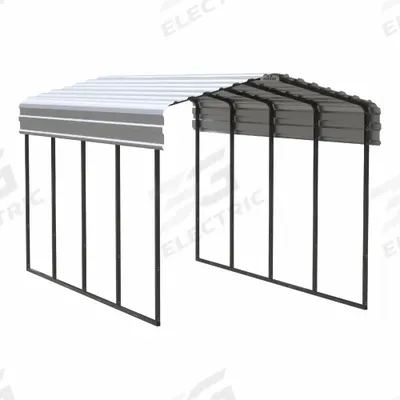 ARROW Carport: 20 ft Overall Lg, 10 ft Overall Wd, 9 ft Overall Ht, Powder Coated - Carports