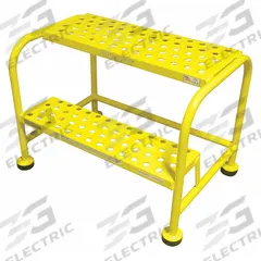 COTTERMAN Step Stool: 2 Steps, 1.7 ft Overall Ht, 450 lb Load Cap, Steel, 1.7 ft Standing Ht (MPN 1002N2626A6E10B8C2P6). Key specifications — Brand: COTTERMAN; Color: Gray; Includes: Replacement Foot Pads.