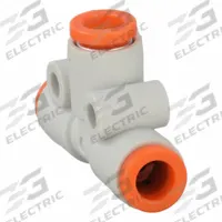 SMC Push-Fit Tee Fitting: 3/16 in OD x 3/16 in OD x 3/16 in OD Size, Polybutylene Terephthalate (MPN KQ2T05-00A). Key specifications — Brand: SMC.