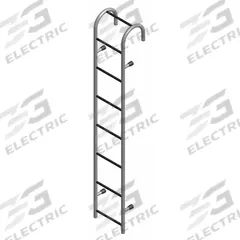 COTTERMAN Straight Ladder: 9 ft Ladder Size, Steel, 300 lb Load Capacity, 40 lb Wt, 9 Rungs (MPN ST09AL C1). Key specifications — Color: Gray; Brand: COTTERMAN; Included Features: Side Rail Bumpers.
