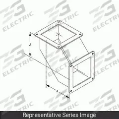 HAMMOND MANUFACTURING Wireway 90 Degree Elbow: 8 in Wd, 8 in Ht, Stainless Steel, Smooth Brushed (MPN 1487E9PSS). Key specifications — Brand: HAMMOND MANUFACTURING; Finish: Smooth Brushed; Material: Stainless Steel.