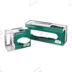 Lab Wipe Holder: 3 1/4 in Overall Wd, 4 5/8 in Overall Ht, 4 3/4 in Overall Lg, Acrylic, Clear (MPN HS234521). Key specifications — Material: Acrylic; Color: Clear; Product Type: Lab Wipe Bin; Holding Capacity: Lab Wipes; Brand: HEATHROW SCIENTIFIC.