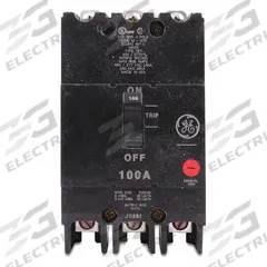 GE Molded Case Circuit Breaker: 100 A Amps, 18kA at 277/480V AC, Fixed, Lug, ABC (MPN TEYF3100). Key specifications — Series: TEY; Max. AIR Rating: 18kA at 277/480V AC; Instantaneous Trip: Fixed; Terminal Connection: Lug; Phase Connection: ABC.