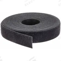 TY-RAP Hook-and-Loop Cable Tie Roll: 15 ft Lg, 0.75 in Wd, 50 lb Tensile Strength, Black (MPN FOR180-50-0). Key specifications — Color: Black; Material: Polyethylene; Brand: TY-RAP.