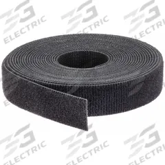 TY-RAP Hook-and-Loop Cable Tie Roll: 15 ft Lg, 0.75 in Wd, 50 lb Tensile Strength, Black (MPN FOR180-50-0). Key specifications — Color: Black; Material: Polyethylene; Brand: TY-RAP.