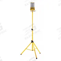 SOUTHWIRE Temporary Job Site Light: LED, 15,000 lm Max Brightness, 87.75 in Max Ht, 120V AC, IP65 (MPN 111509). Key specifications — attr562822: 120V AC; attr562764: SOUTHWIRE; attr562778: Black/Yellow; attr562751: 111509.