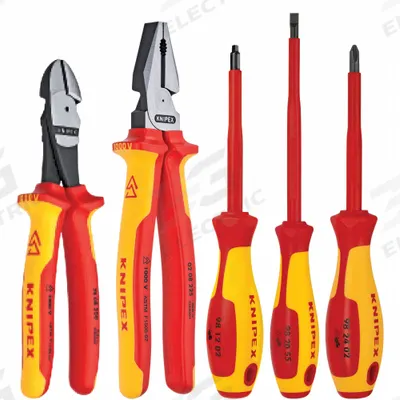 KNIPEX Insulated Tool Kit: Insulated, 5 Total Pcs - Tool Only Sets