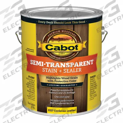 CABOT Wood Stain and Sealer: Exterior, Oil, 1 gal Container Size, Wood, Flat - Combination Wood Stain & Sealers