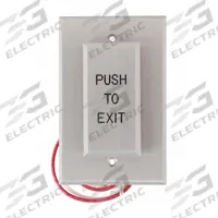 DORTRONICS Exit Push Button: 3 in Ht, 1/2 in Dp, 1 1/2 in Wd, ADA Compliant, Gray, Gray – Aluminum (MPN W5286-P23DAxE1). Key specifications — Color: Gray; Product Type: Exit Push Button; Operation Type: Push Button; ADA Compliant: Yes; Brand: DORTRONICS.