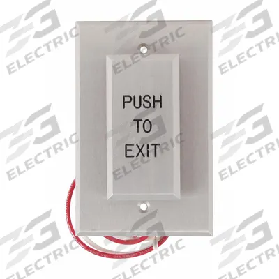 DORTRONICS Exit Push Button: 3 in Ht, 1/2 in Dp, 1 1/2 in Wd, ADA Compliant, Gray - Push-to-Exit Buttons