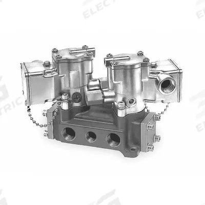Parker Solenoid Air Control Valve: Valvair, Four-Way / Two-Position, Double Solenoid - Parker Valvair Series Solenoid-Operated Inline Valves