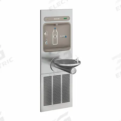 ELKAY Drinking Fountain with Bottle Filler: On-Wall, 8 gph @ 50°F, Touchless Sensor - In-Wall Single Drinking Fountains with Bottle Fillers