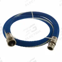 Suction and Discharge Hose: 3/4 in Hose Inside Dia., 200 psi, Blue, 3/4 in x 3/4 in Fitting Size (MPN CLWF075-05CE-SS). Key specifications — Temp. Range: -40° to 212°F; Hose Color: Blue; Brand: CONTINENTAL.