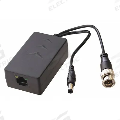 GEM BY TRIPLETT Video Balun w/Voltage Reducing Adapter 3: 1 Ports, Black, RJ45 Female - A-V Switches