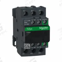 SCHNEIDER IEC Magnetic Contactor: Non-Reversing, 3 Poles, 3NO Contacts, 38 A, 24V AC/48V AC Coil (MPN LC1D38BNE). Key specifications — Brand: SCHNEIDER; Integrated Surge Suppression: No; Nominal Coil Voltage @ 60Hz: 48V AC.