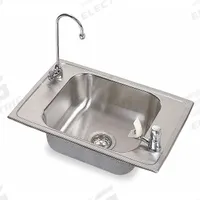 ELKAY Classroom Sink: Single Manual Handle, Lever, 25 in Overall Lg, 17 in Overall Wd, Silver, 20 ga (MPN CDKAD251765C). Key specifications — Brand: ELKAY; Sink Material: Stainless Steel.