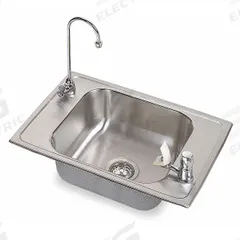 ELKAY Classroom Sink: Single Manual Handle, Lever, 25 in Overall Lg, 17 in Overall Wd, Silver, 20 ga (MPN CDKAD251765C). Key specifications — Brand: ELKAY; Sink Material: Stainless Steel.