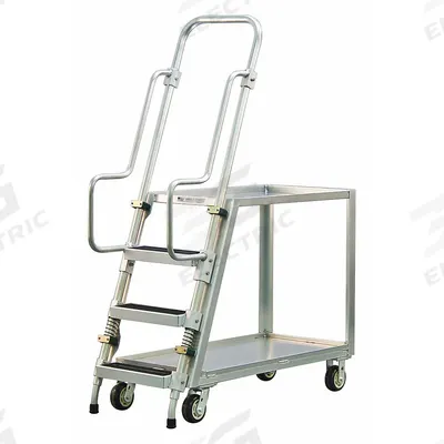 APPROVED VENDOR Vertical-Access Utility Cart: 800 lb - Corrosion-Resistant Vertical-Access Utility Carts with Lipped Metal Shelves