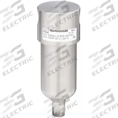 WILKERSON Compressed Air Filter: Particulate, 1/4 in NPT, 5 micron, 23 cfm, 300 psi Max Op Pressure (MPN SF1-02-SYV0). Key specifications — attr110055: SF1; attr110008: WILKERSON.