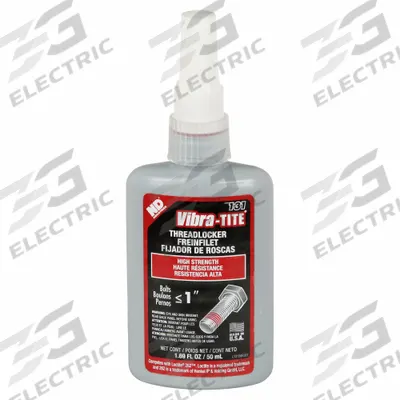 VIBRA-TITE High-Strength Threadlocker: 131, Red, High-Temp Resistant, 1.69 fl oz, Bottle - High-Strength Threadlockers (Red)