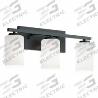 Decorative Vanity: Black, 60 W, 120V AC, Dimmable, 22 in Lg, 5 1/2 in Wd, 8 3/4 in Ht (MPN LEOV2209MBBK). Key specifications — Mounting Location: Wall; For Bulb Type: A19; Brand: AFX INC.; Voltage: 120V AC; Housing Finish/Housing Color (Broad): Black.